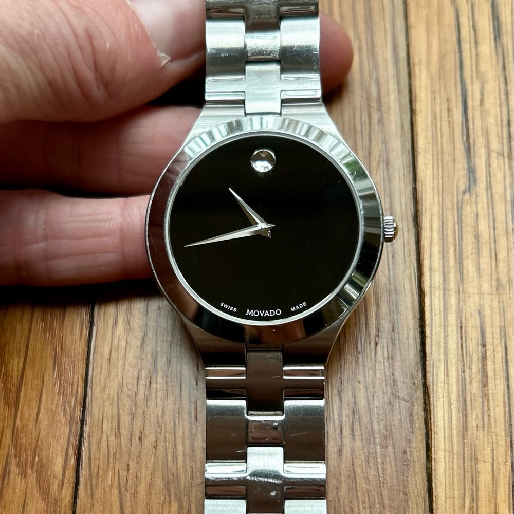 Men’s Movado Juro Quartz black dial watch
